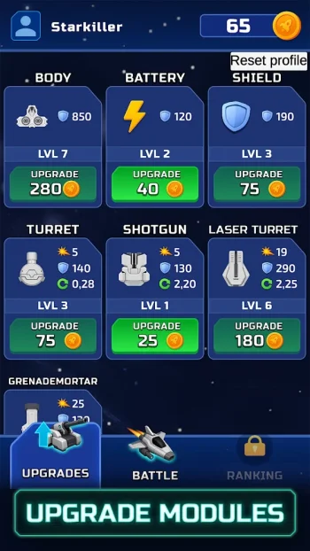 Tiny Space Arena: битвы 1v1 - скриншот 3