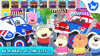 Wolfoo Monster Truck Police - скриншот 5