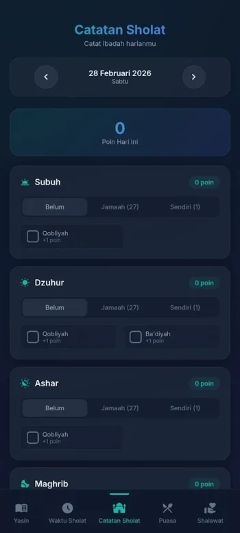 Yasin Offline & Catatan Sholat - скриншот 4