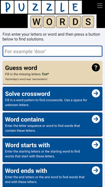 Crossword Solver & Dictionary - скриншот 1