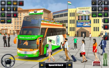 Indian Coach Bus Game City Bus - скриншот 1