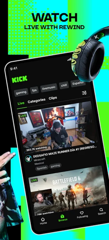 KICK: Live Streaming - скриншот 2