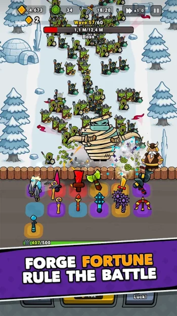 Lucky Forge: Idle TD Game - скриншот 1
