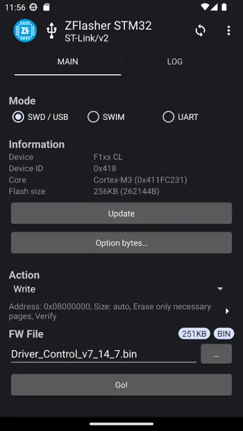 ZFlasher STM32 - скриншот 1
