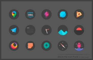 Black Pie - Icon Pack - скриншот 6