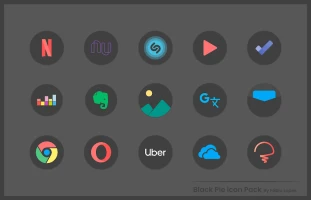 Black Pie - Icon Pack - скриншот 5